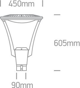 Floodlight Grey Circular Cool White LED Outdoor LED built in 2700lm 30W Die Cast One Light SKU:70104/G/C - Toplightco
