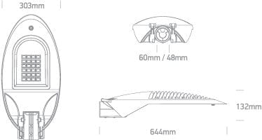 Led Street Light 40w Cool White 4000k Ip65 100-240v - Toplightco