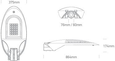 Led Street Light 140w Cool White 4000k Ip65 100-240v - Toplightco