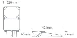 Grey LED street light with SMD LED. High lumen output ideal for

replacement of old HPS and mercury street lighting fittings.

Post Diameter 60mm. 



Complete with 968mA driver.

 

 One Light SKU:70116B/G/C