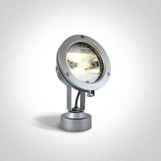 Floodlight Grey Circular Outdoor Replaceable lamp 150W Die Cast One Light SKU:7020/G/5 - Toplightco