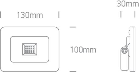 Floodlight White Rectangular Cool White LED Outdoor LED built in 800lm 10W Die Cast One Light SKU:7028AG/W/C - Toplightco