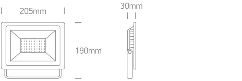 Floodlight Black Rectangular Cool white LED Outdoor LED built in 4500lm 50W Die Cast One Light SKU:7028CC/B/C - Toplightco