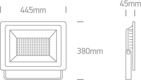 Floodlight Black Rectangular Cool White LED Outdoor LED built in 22500lm 250W Die Cast One Light SKU:7028CF/B/C - Toplightco