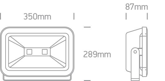 Floodlight Anthracite Rectangular Cool White LED Outdoor LED built in 7000lm 2x50W Die Cast One Light SKU:7028E/AN/C - Toplightco