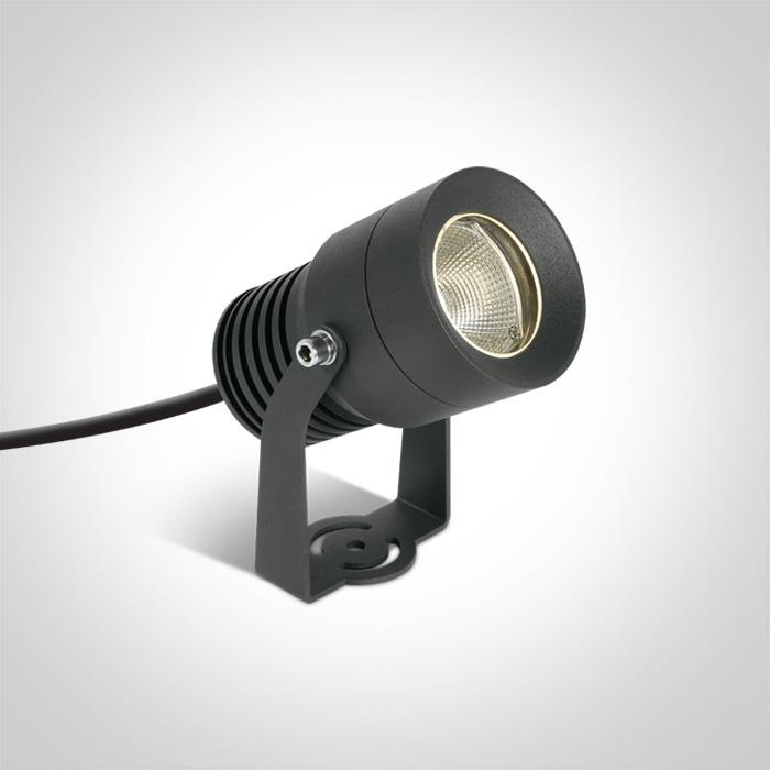Garden Spike Light Anthracite Circular Warm white LED Outdoor LED built in 850lm 10W Aluminium One Light SKU:7046/AN/W - Toplightco