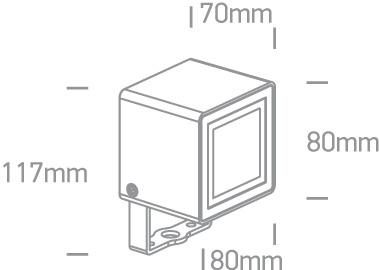 Garden Light Anthracite Rectangular Warm white LED Outdoor LED built in 550lm 7W Die Cast One Light SKU:7052/AN/W - Toplightco