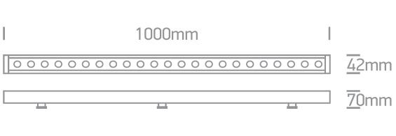 Floodlight Grey Rectangular RGB LED Dimmable Outdoor Aluminium One Light SKU:7055B/RGB - Toplightco