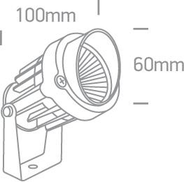 Garden Spike Light Black Circular Outdoor LED built in 380lm 6W Die Cast One Light SKU:7068/B/W - Toplightco