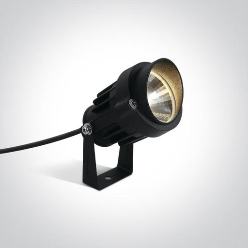 Garden Spike Light Black Circular Outdoor LED built in 380lm 6W Die Cast One Light SKU:7068/B/W - Toplightco