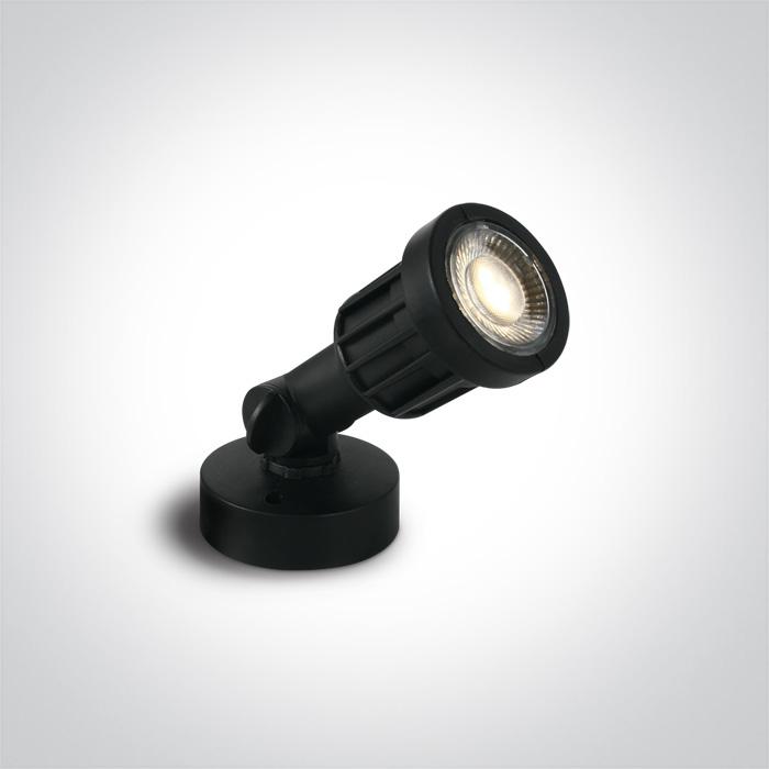 Garden Spike Light Black Circular Cool White LED Outdoor LED built in 400lm 5W Plastic One Light SKU:7070/C - Toplightco