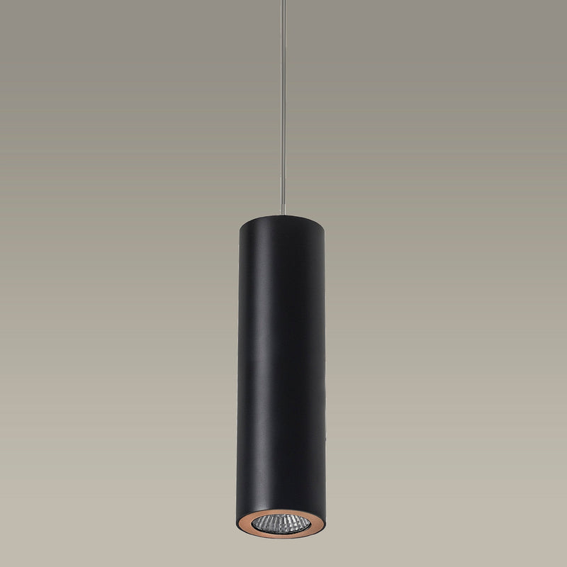 LEDS-C4 Pendant Light pipe 300mm for deltatrack gu10 15w metallic black 71-8477-05-23 - Toplightco