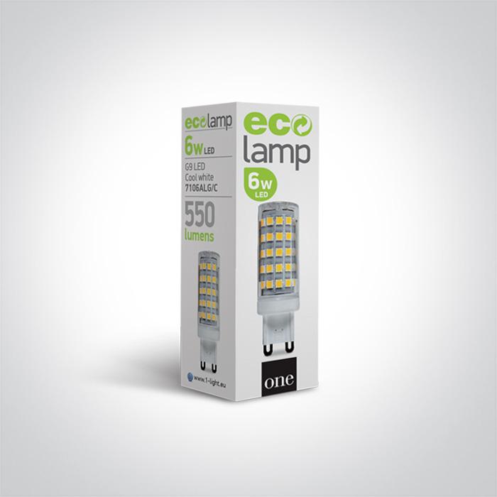 G9 LED Lamp Bulb Circular Warm White LED 550lm One Light SKU:7106ALG/W - Toplightco