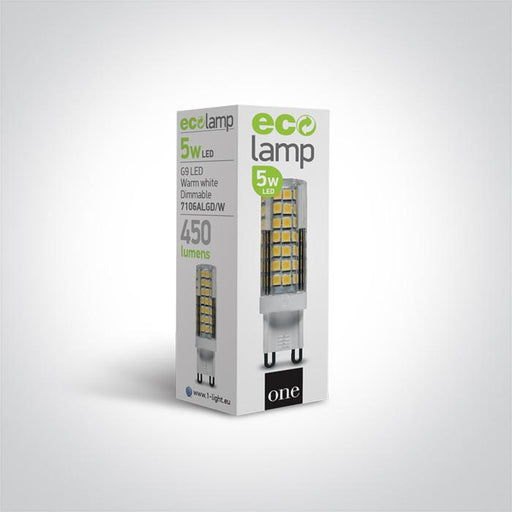 G9 Dimmable LED Lamp Bulb Circular Warm White LED 450lm One Light SKU:7106ALGD/W - Toplightco