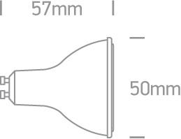 LED Lamp Bulb Circular Cool White LED 550lm One Light SKU:7307BG/C - Toplightco