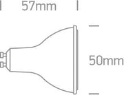 LED Lamp Bulb Circular Warm White LED 540lm One Light SKU:7307BG/W - Toplightco