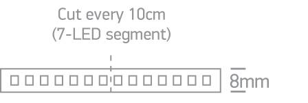 LED Strip Rectangular Warm White LED Dimmable 432lm/m One Light SKU:7820/W - Toplightco