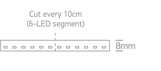 LED Strip Rectangular Cool White LED Dimmable 500lm/m One Light SKU:7820V/C - Toplightco