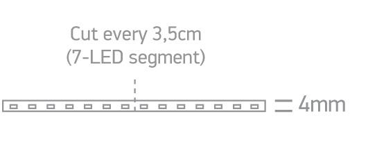 LED Strip Rectangular Warm White LED Dimmable 1200lm/m One Light SKU:7833/W - Toplightco