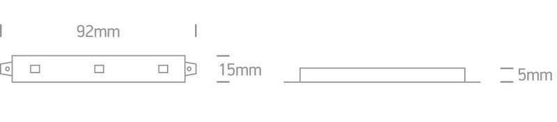 LED Strip Rectangular Yellow LED Dimmable Outdoor - One Light SKU:7840/Y - Toplightco