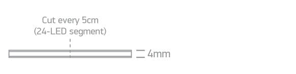 Cob Led Strip 24vdc Cool White 5m Roll 4w/m Ip20 One Light SKU:7843/C - Toplightco