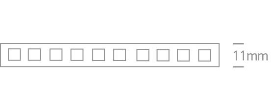 LED Strip Rectangular Warm White LED Dimmable Outdoor LED built in 300lm/m 6,6W/m One Light SKU:7850/W - Toplightco