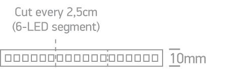LED Strip Rectangular Cool White LED Dimmable 1300lm/m One Light SKU:7870/C - Toplightco