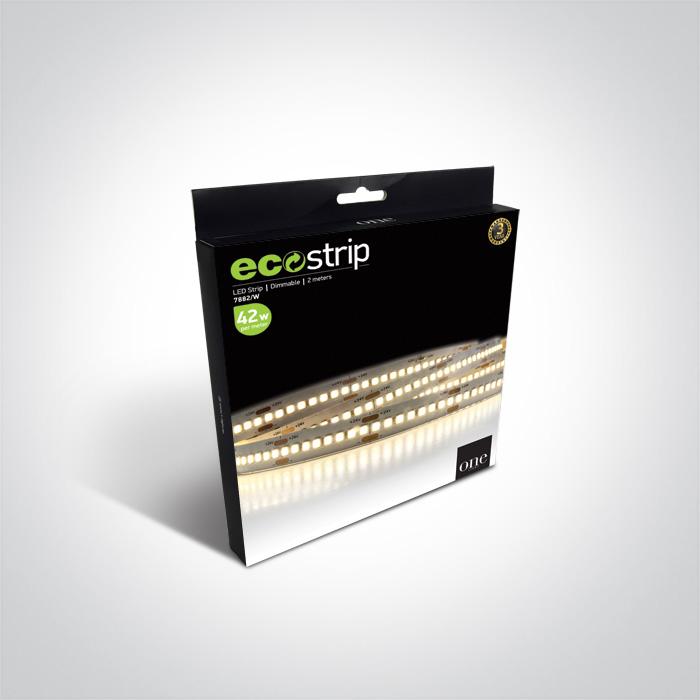 LED Strip Rectangular Warm White LED Dimmable 6100lm/m One Light SKU:7882/W - Toplightco