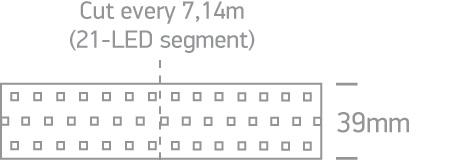 LED Strip Rectangular Cool White LED Dimmable 4800lm/m One Light SKU:7885/C - Toplightco