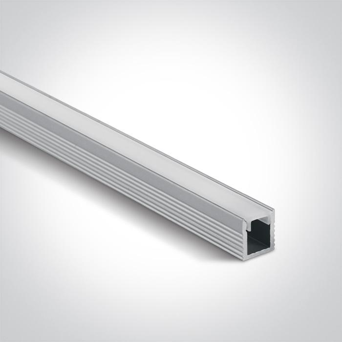 LED Strip Profile Aluminium 2m Rectangular Aluminium One Light SKU:7901/AL - Toplightco
