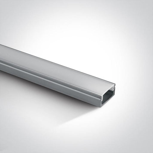 LED Strip Profile Aluminium 2m Rectangular Aluminium One Light SKU:7902/AL - Toplightco