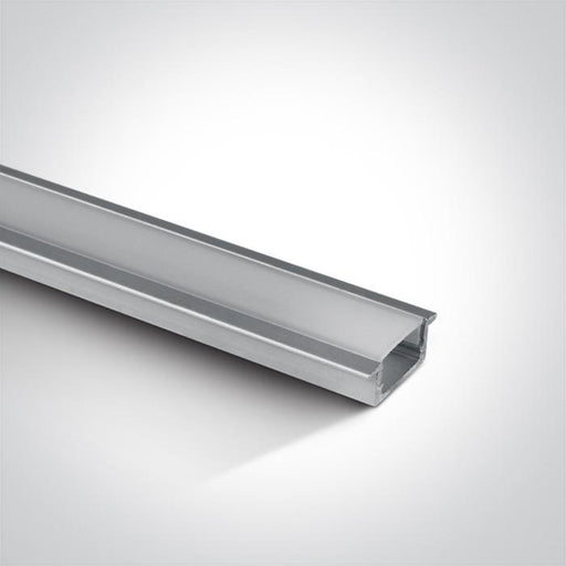 LED Strip Profile Aluminium 2m Rectangular Aluminium One Light SKU:7902R/AL - Toplightco