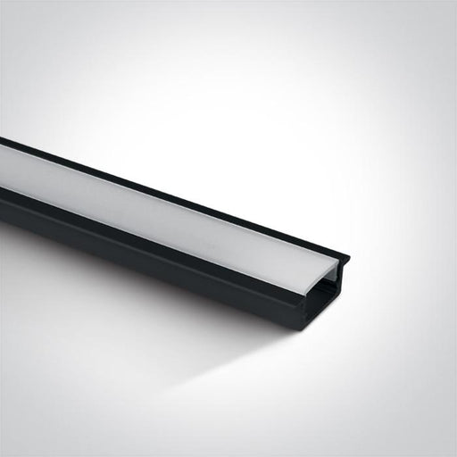 LED Strip Profile Black 2m RectangularAluminium One Light SKU:7902R/B - Toplightco