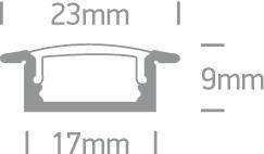 LED Strip Profile White 2m Rectangular Aluminium One Light SKU:7902R/W - Toplightco