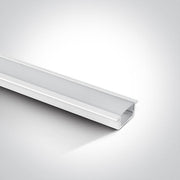 LED Strip Profile White 2m Rectangular Aluminium One Light SKU:7902R/W - Toplightco