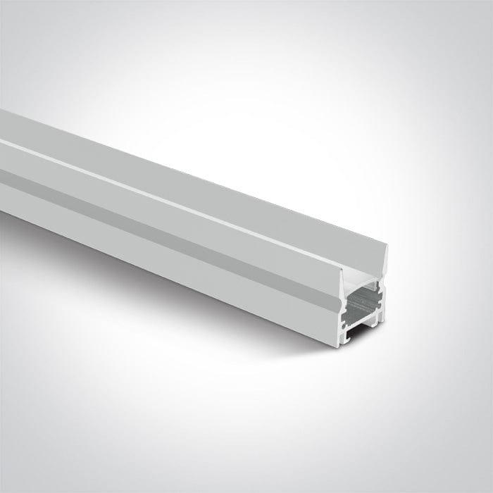 White Profile 2m + Pc Opal Diffuser Dark Light - Toplightco