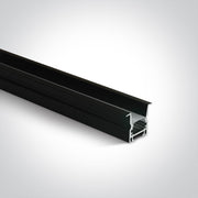 Black Recessed Profile 2m + Pc Opal Diffuser Dark Light - Toplightco