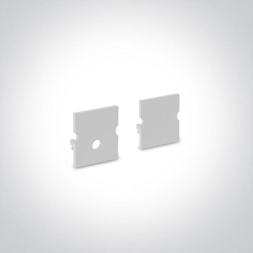 White Trimless Profile 2m For 12mm Strips + Pc Opal Diffuser Dark - Toplightco