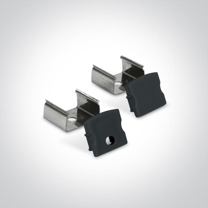 LED Strip Profile Black 2m RectangularAluminium One Light SKU:7904/B - Toplightco