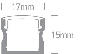 LED Strip Profile Aluminium 2m Rectangular Aluminium One Light SKU:7904/AL - Toplightco