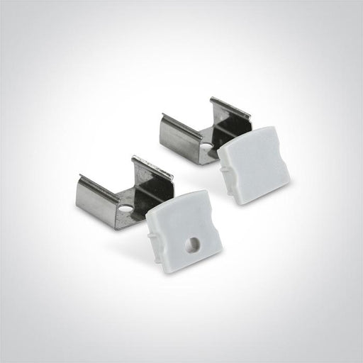 LED Strip Profile White 2m Rectangular Aluminium One Light SKU:7904/W - Toplightco