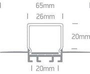 LED Strip Aluminium Rectangular Aluminium One Light SKU:7904ATR/AL - Toplightco