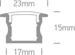 LED Strip Profile Aluminium 2m Rectangular Aluminium One Light SKU:7904R/AL - Toplightco