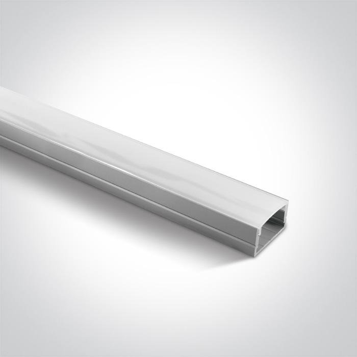 LED Strip Profile Aluminium 2m Rectangular Aluminium One Light SKU:7905/AL - Toplightco