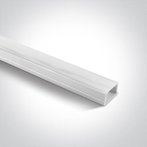 LED Strip Profile White 2m Rectangular Aluminium One Light SKU:7905/W - Toplightco