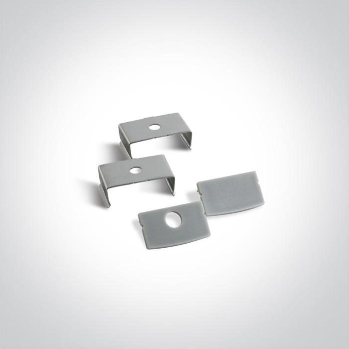 LED Strip Profile White 2m Rectangular Aluminium One Light SKU:7905/W - Toplightco