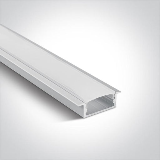 LED Strip Profile White 2m Rectangular Aluminium One Light SKU:7906R/W - Toplightco