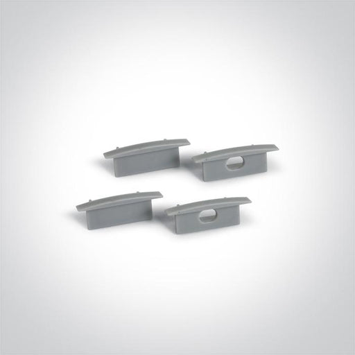 LED Strip Profile White 2m Rectangular Aluminium One Light SKU:7906R/W - Toplightco