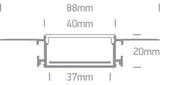 LED Strip Aluminium Rectangular Aluminium One Light SKU:7906TR/AL - Toplightco