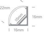 LED Strip Profile Aluminium 2m Rectangular Aluminium One Light SKU:7908A/AL - Toplightco